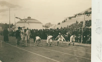 Jeux Olympiques, 1896; préparation pour la course de 100 mètres